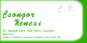 csongor menesi business card